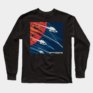 Retro futuristic spaceships Long Sleeve T-Shirt